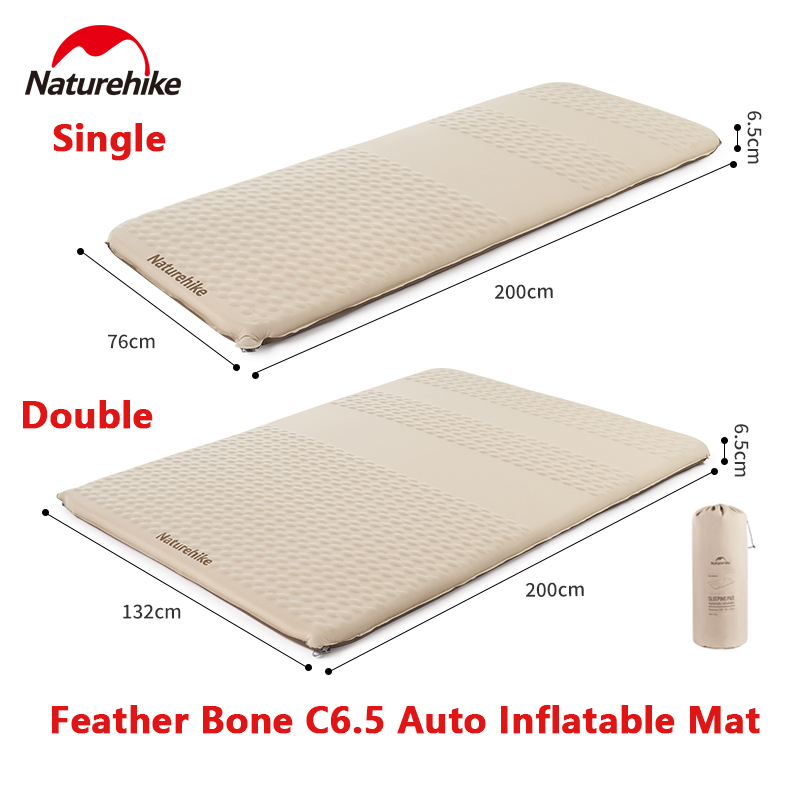 Outdoor Camping Rugs - Naturehike matras tiup otomatis C6.5, bantalan