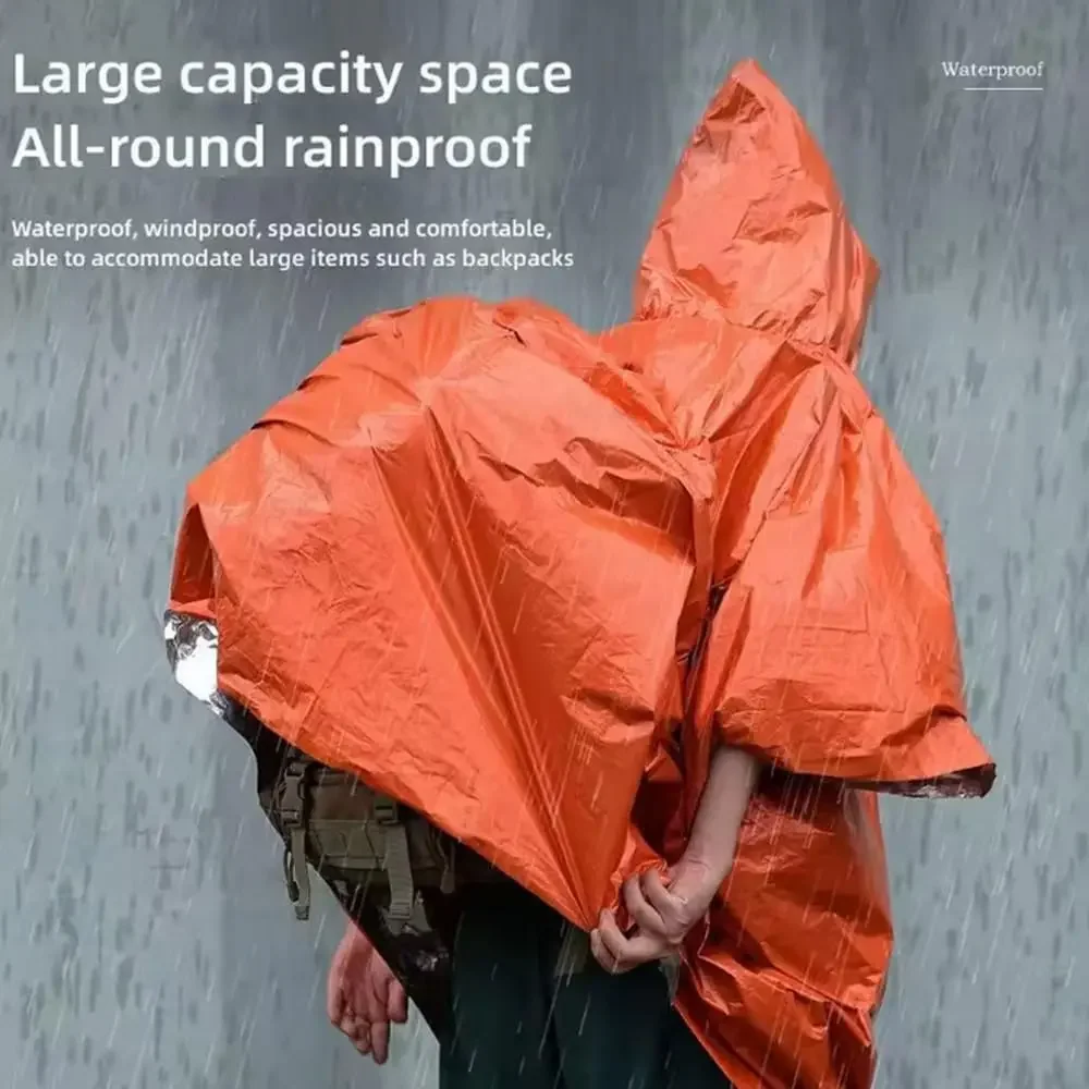 Jas Hujan Darurat Berkerudung, - Camping Rain Poncho ulasan dan harga