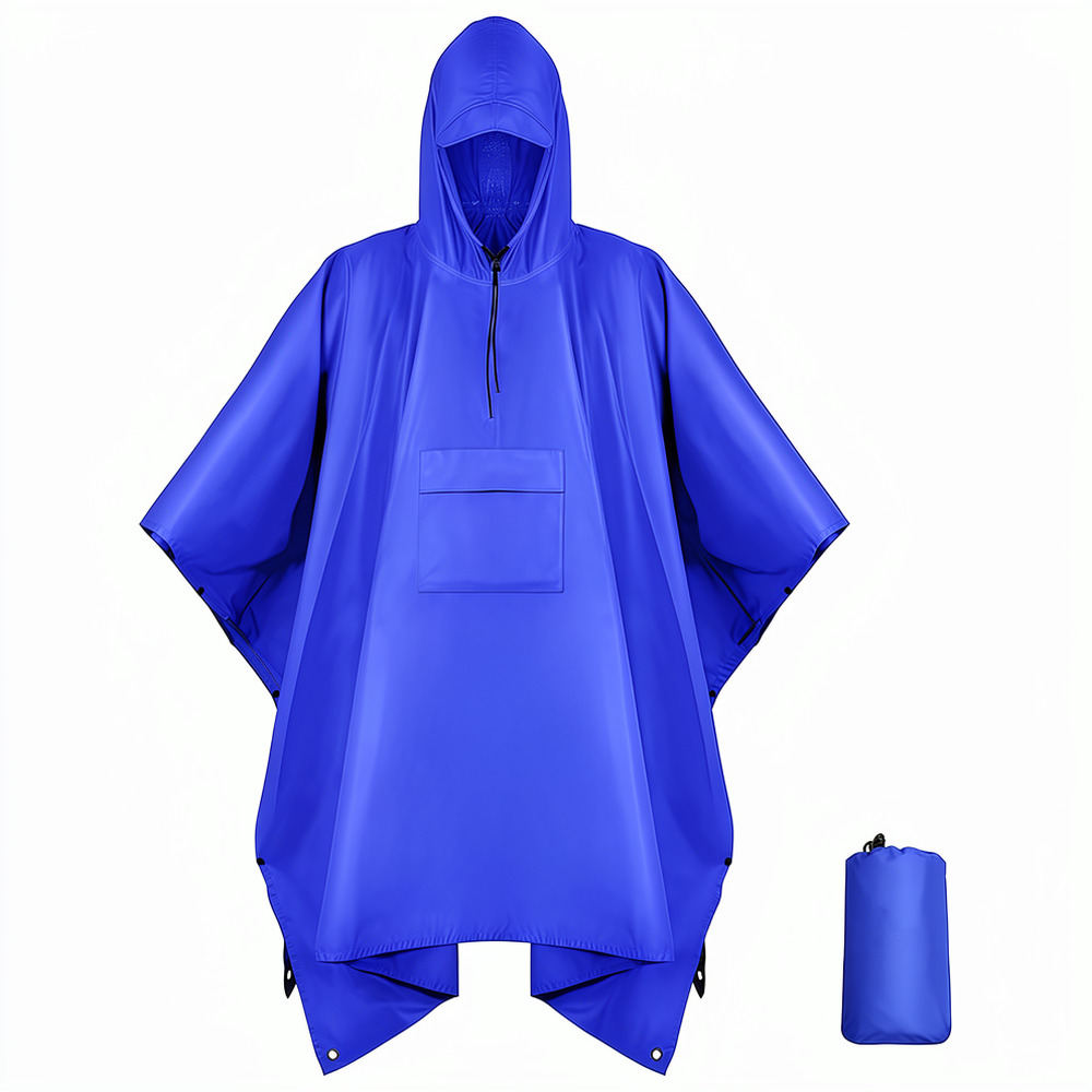 Jas Hujan Tahan Lama dan Tahan - Camping Rain Poncho ulasan dan harga